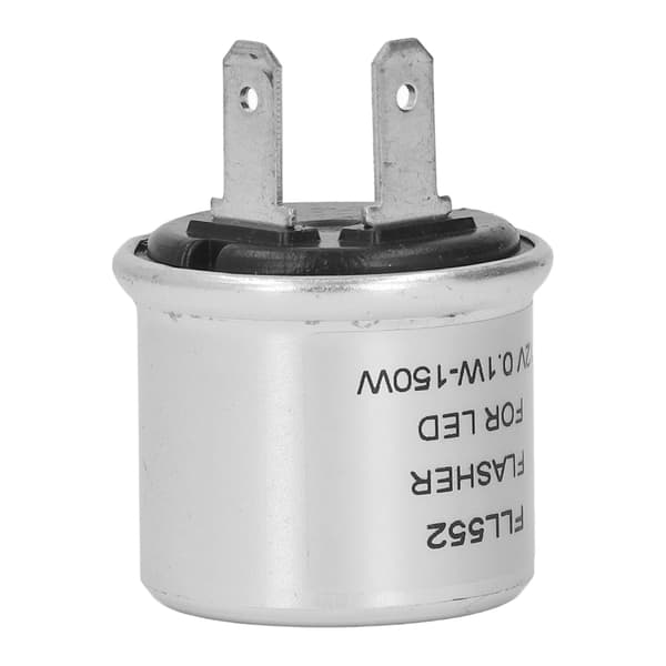 LED Blinkrelæ Aluminiumskal 2-benet Lavt Strømforbrug Blinklysrelæ 12V