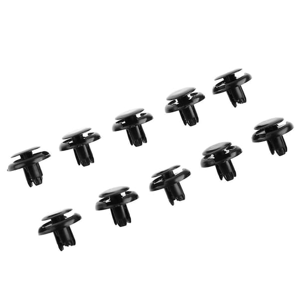 10 stk. naglefester i svart nylon for trimpanel