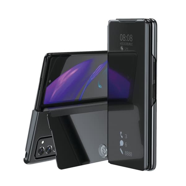 Samsung Galaxy Z Fold 2 - Tyylikäs LEMAN-kotelo—2f Silver silver