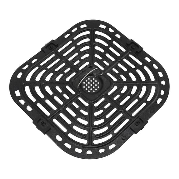 Firkantet 24x23cm Airfryer Erstatningsgrillpande 304 Rustfrit Stål Airfryer Erstatningsplade