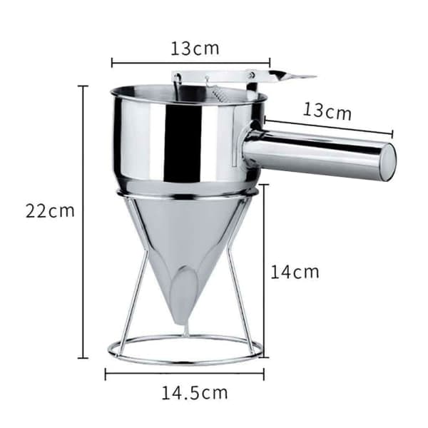 [2F]Dejdispenser i rustfrit stål med stativ til kager, donuts, muffins, pandekager