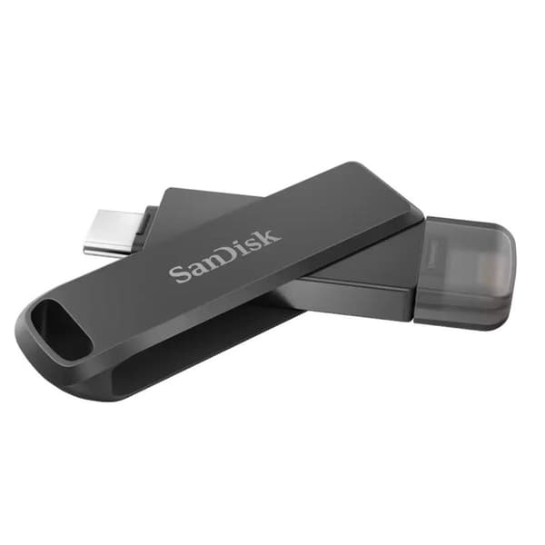 SanDisk iXpand Flash Drive Luxe 256GB Lightning / USB-C Musta a