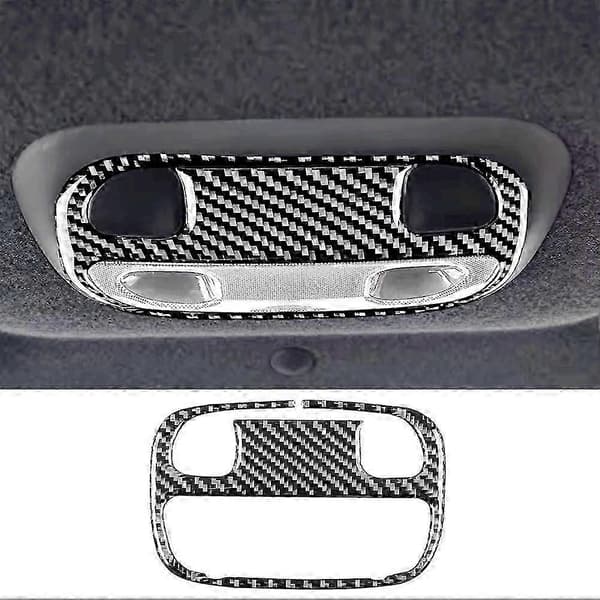 Karbonfiber for 2009 2010 2011 Bil Front Leselys Ramme Deksel Trim Interiørtilbehør B