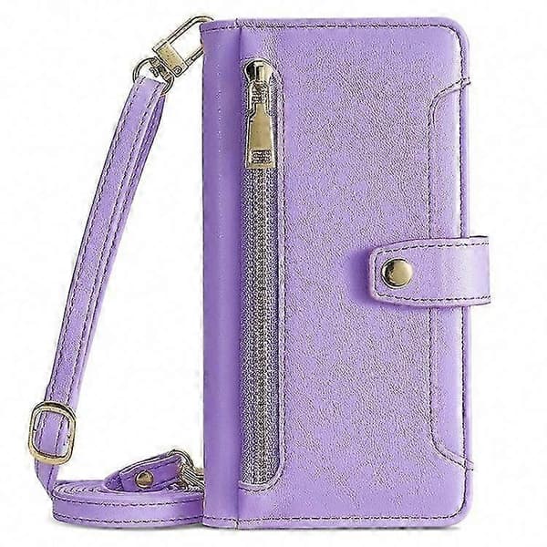 Galaxy S25 5G Plånboksfodral med dragkedja Purple
