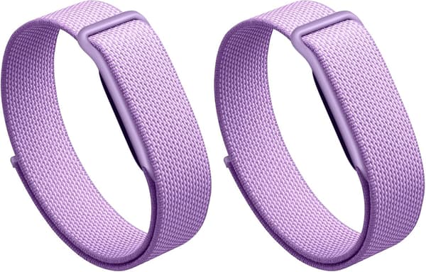 Urrem til Google Fitbit Air, vevd nylon erstatningsarmbånd 2-pakning Purple