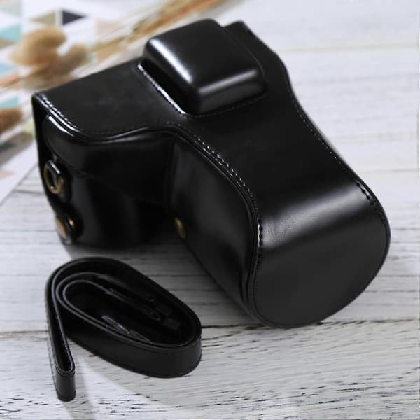 [2F]Full Body Camera PU Leather Case with Strap for Samsung NX300
