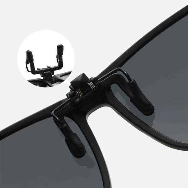 [2F]Flip Up Solbriller Clip-On sort black