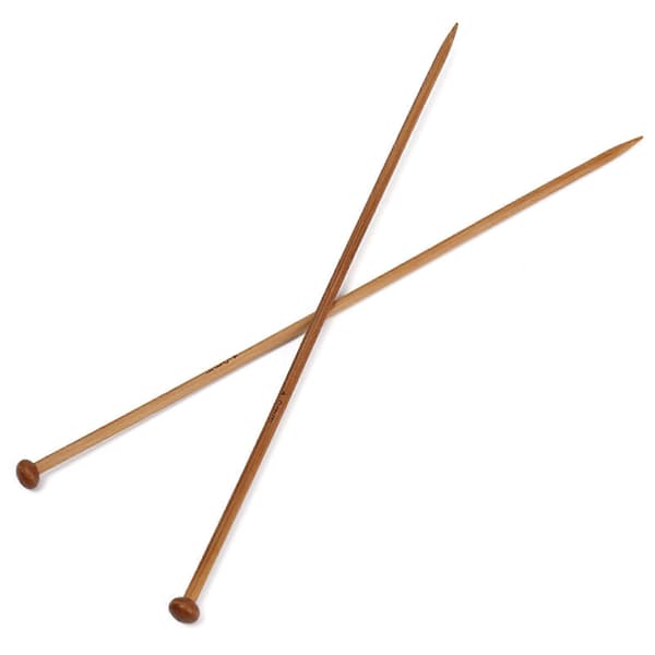 6 st virknålar i bambu för väskor, strumpor, garnhantverk, sticknålar i trä med spetsig topp 9.0MM