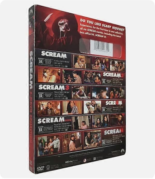 Scream 1-6 engelsk version (DVD) Film 6-Disc Ny