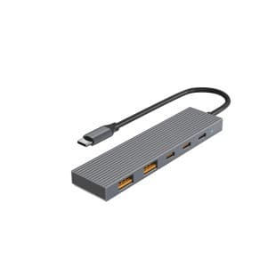 6-i-1 USB C Hub 10 Gbps, Type C-adapter med PD-opladning, USB 3.2 HUB, Multiport Splitter til bærbar computer[2F]