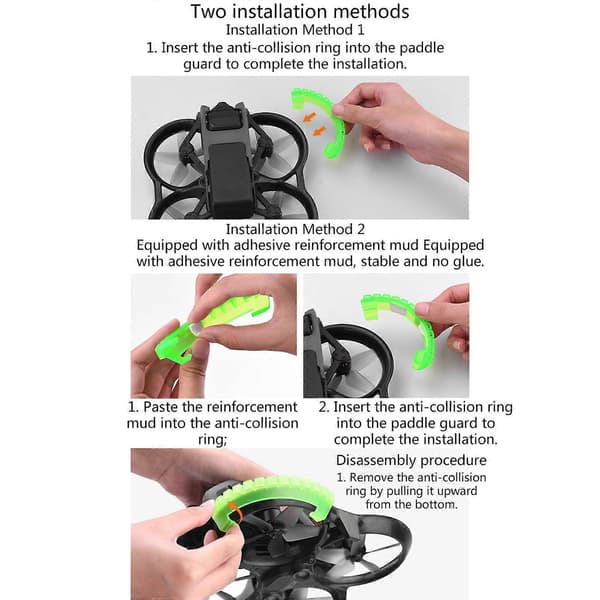Traversing Machine Protective Rings For Avata Paddles Protector Drones Bumper Rings Accessory Black Black