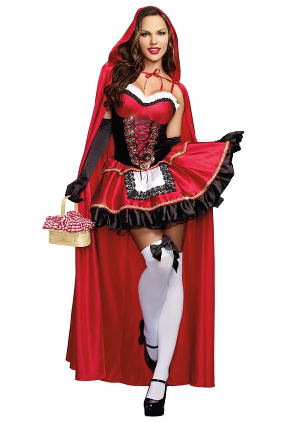 Rødhætte kostume voksen dame Halloween Cosplay stil 2 style 2 L