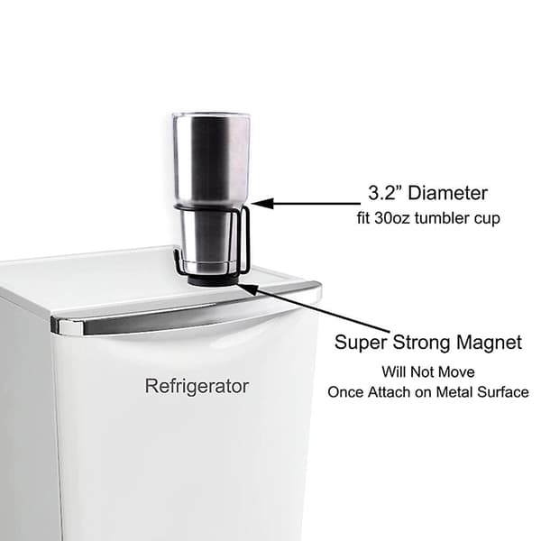 Koppholder med sterk magnet festes sikkert til rekkverk, flaske, drikke, øl, BBQ Horizontal fixed