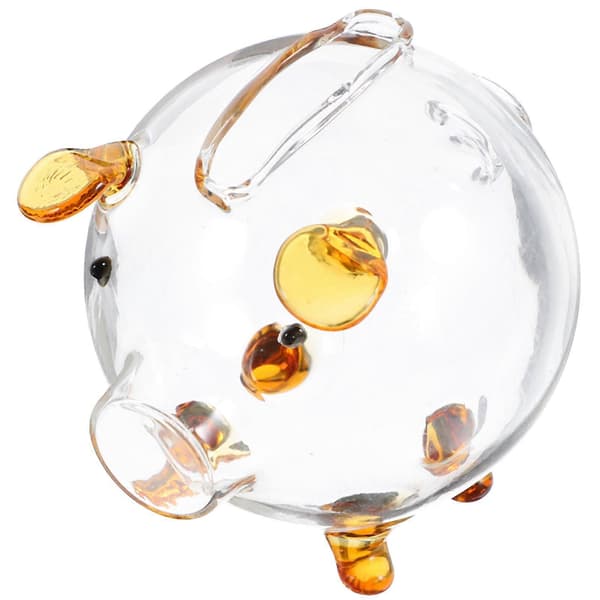 Spargris i glas, transparent spargris för hushållssparande [2F]
