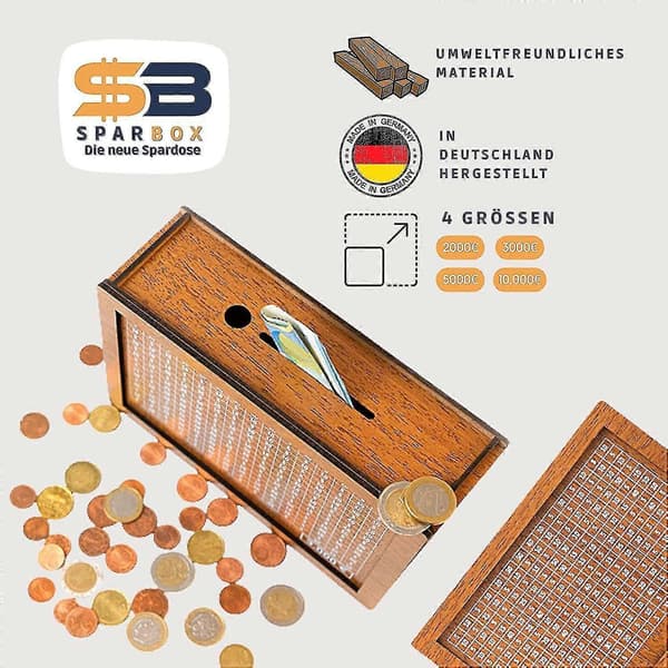 [2F]Spargrisar, 4 storlekar med avkryssningsbara sparmål 2000 euros