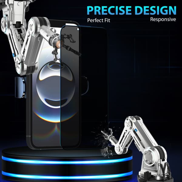 2-Pack Iphone 16E Privacy Skärmskydd - Härdat Glas 9H - Super kvalitet 3D Privacy