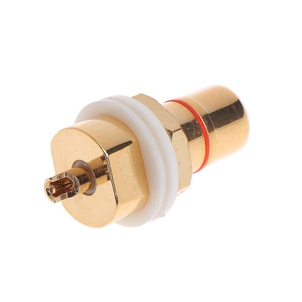 Stk CMC Gullbelagt Kobber RCA Hun Phono Jack Panelmontert Chassis-kontakt