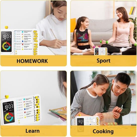 Visuell timer, digital LED-timer for barn med ADHD, egnet for enkel bruk av barn, ADHD-hjelpemiddel, digital Pomodoro-produktivitetstimer