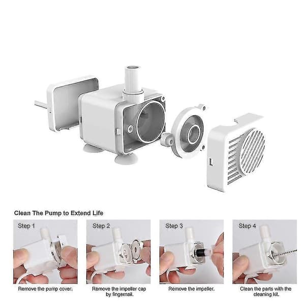 【2F】Vattenpump Katter Hund Dricksfontän Skål Borstlös Dränkbar Pump Automatisk Dricksutrustning För Xiaomi Katt Drickspump Led