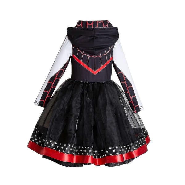 Edderkopp-inspirert Kostyme Edderkopp Gwen-inspirert Kostyme Ghost Spider Hettegenser Edderkopp Gwen Cosplay Tutu Kjoler Edderkopp Bursdag Blå Blue 2T
