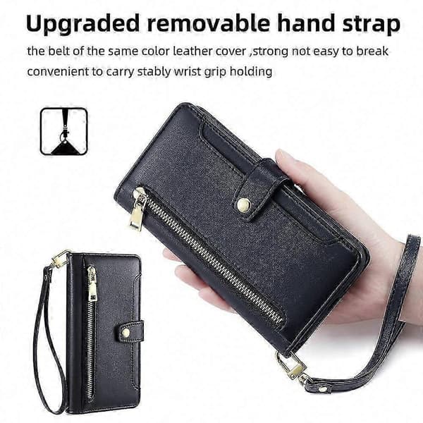 Galaxy S25 5G Plånboksfodral med dragkedja Black