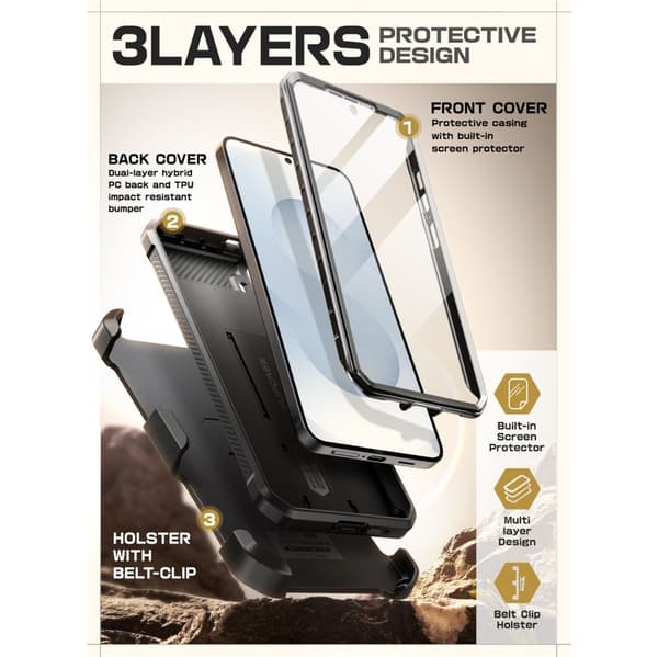 Supcase Kompatibel med Samsung Galaxy S25 FE Deksel Unicorn Beetle Pro Svart 180