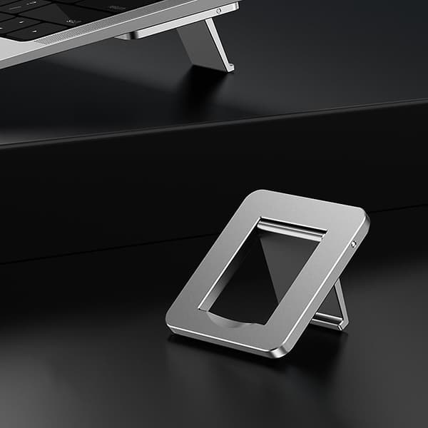 Mini Laptop Riser Justerbart Kylställ för MacBook Laptop Kylare Radiator Grå