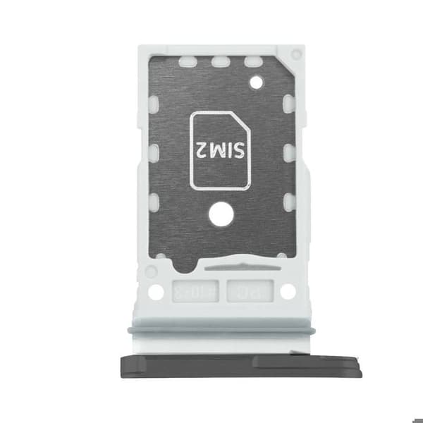 SIM-bakke - SAMSUNG - Galaxy S23/S23 Plus - Dobbelt Nano - Sølv - Hurtig installation Grå