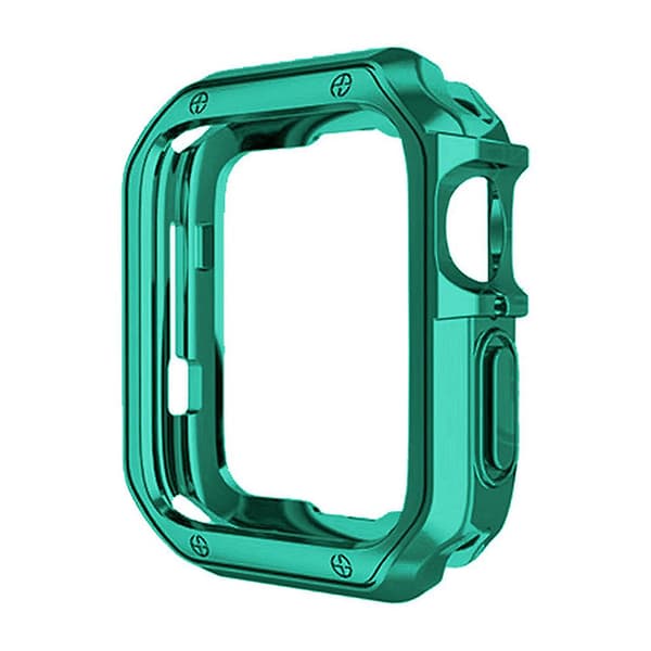 Til Apple-Watch7 41/45mm Vaskbart etui TPU Cover Stødsikkert Fuld Bumper til Green