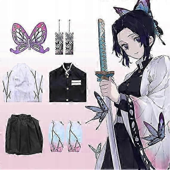 Parykdragt Demon Slayer Kostume Shinobu Kochou multicolor