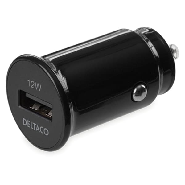 Deltaco USB billader med USB-C til Lightning-kabel, 12 W, 1m 1 Svart 25