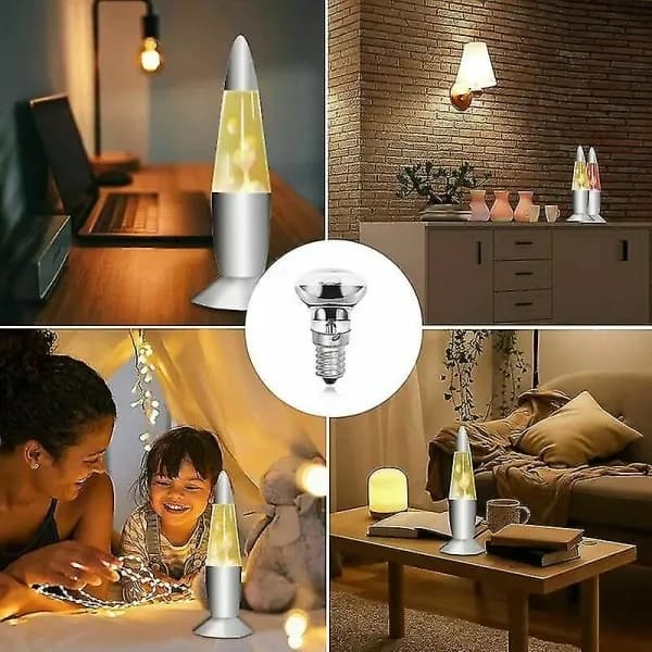 【2F】R39 E14 40W lavalampor, dimbara reflektorlampor varmvit 2800K för hemmakontor café, 2-pack