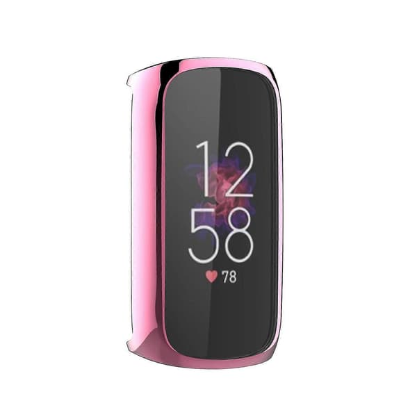 Galvaniserad Tpu Klockram Fodral Skydd För Fitbit Luxe Style D Other Smartwatch Model Pink