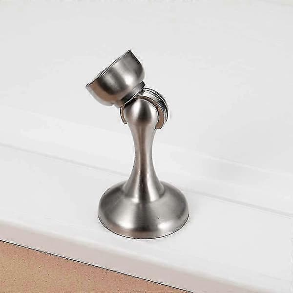 Dørstopper, magnetisk dørstopper, rustfritt stål 201 dørholder, magnetisk dørstopper, ingen boring, 2 stk sølv