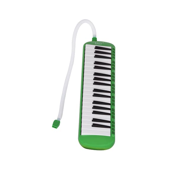 [2F] Melodika i plast for barn, 37 tangenter, gave til barn, musikkinstrumentsett (grønn)