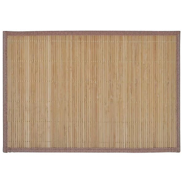 6 bambusunderlägg 30 x 45 cm brun, SKU: 242108[2F] Braun