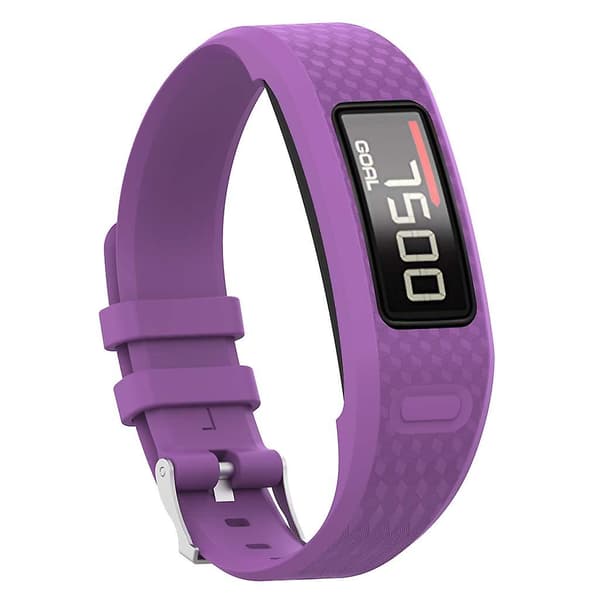 för Vivofit 1/2 Silikon Klockarmband Armband Slitstarkt Purple