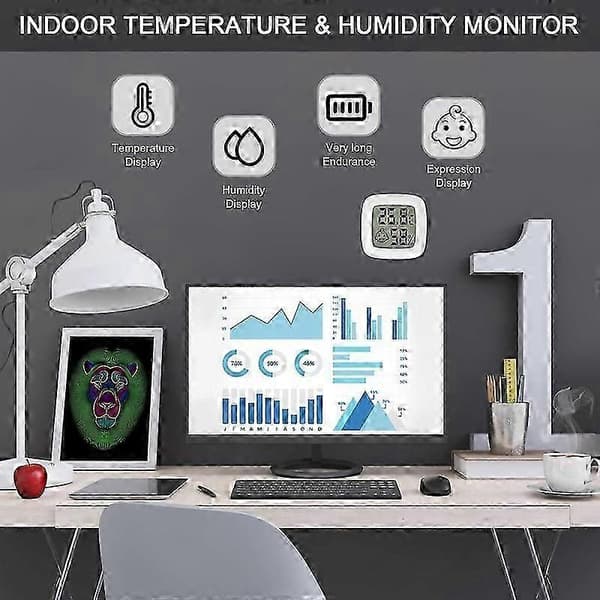 4X Digital LCD Termometer Hygrometer Fuktighetsmätare Rum Inomhustemperaturtestare