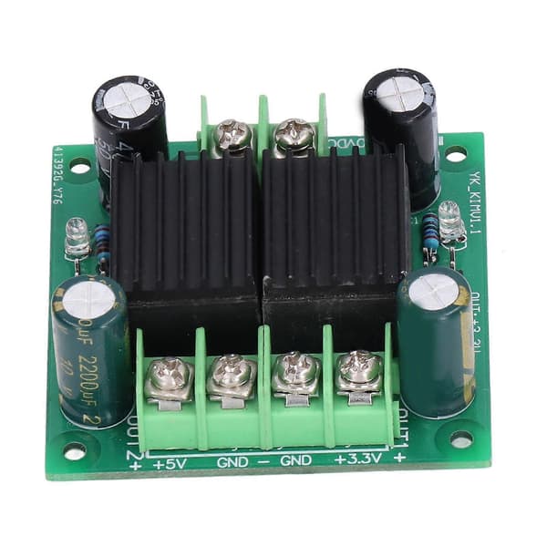 Dubbel utgångsströmförsörjningsmodul PCB Buck-moduler Ingång 9‑40V till 5V 3.3V Stort värmeavledningsområde
