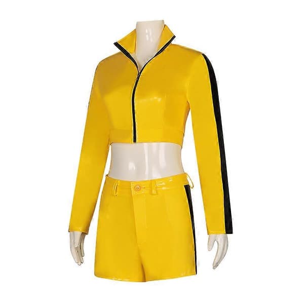 Kill Bill Vol.1 Bruddräkt Gul Uniform Kläder För Kvinnor Halloween Karneval Kostym Komplett Set Full Set S