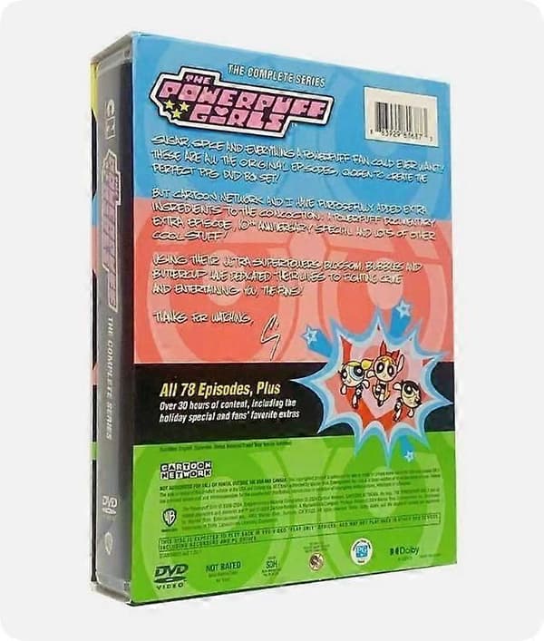 Powerpuff Pigerne: Den komplette serie (DVD 2024 12-Disc Box Set) Ny