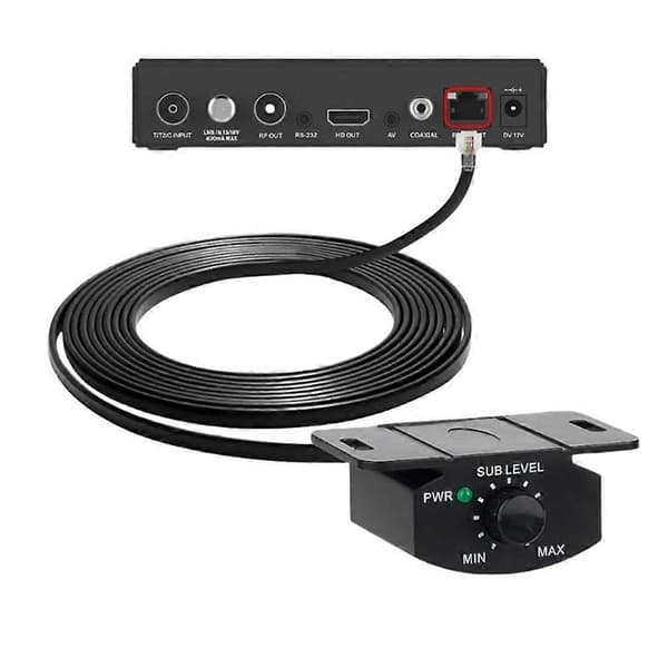 [2F] Bilforstærker Volumenkontrolkabel med Stereo Bas-knap Dashboardmontering Gain Regulator Ledning til Audioforstærker 5m 4Pin Black