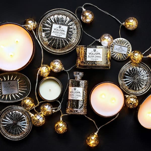 【2F】Voluspa Decorative Tin Candle Blonde Tabac 127g Silver silver