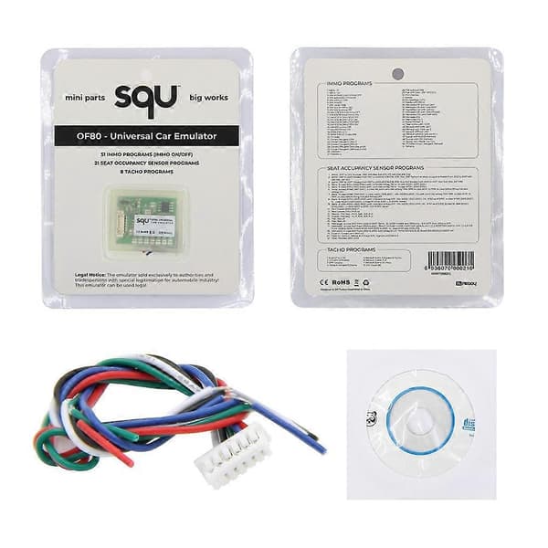SQU OF80 Universal Bil-emulator Signal Reset Immo / Tacho Programmer Plasser ESL Diagnostisk Setebeleggssensor Verktøy