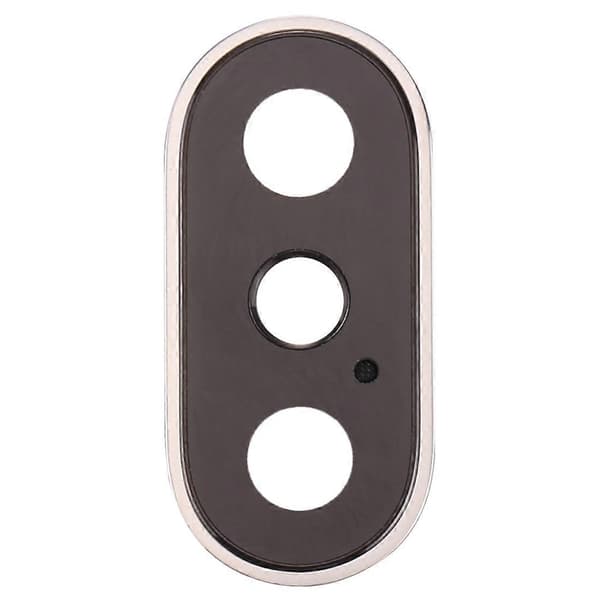 (Ny) Bakre kameralinsring för iPhone X (Silver) Silver