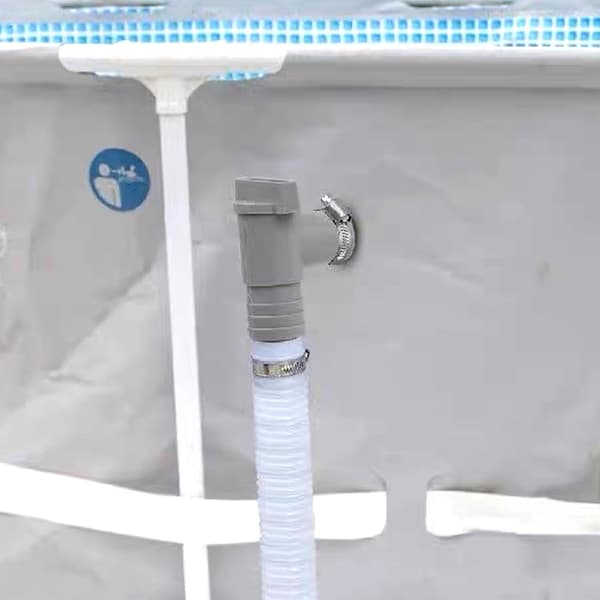 st Swimmingpool Avstängningsventil, 32 mm, 32 mm Poolventil, med 6 Slangklämmor, Kolvventil Pool Delar