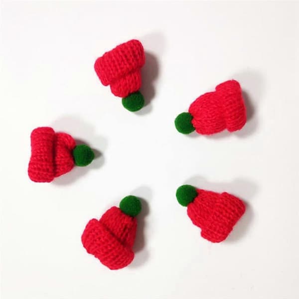 20 st julminiatyrtomteluvor julvinflaskor dekor DIY minivintermössa stickad liten [2F]