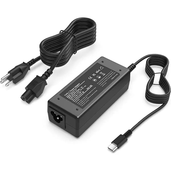 2025 Seneste model Chromebook-oplader erstatning for HP bærbar PC-oplader 65W 45W USB C Hurtig strømadapter Skole