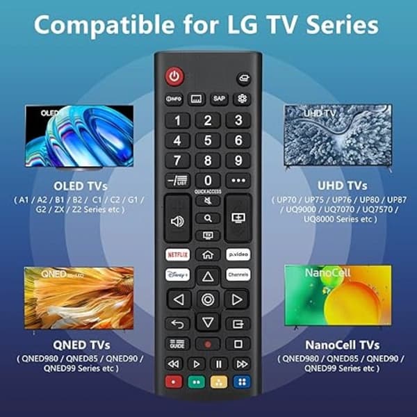 [2F]Universella ersättningsfjärrkontroller för LG Smart TV (2-pack)