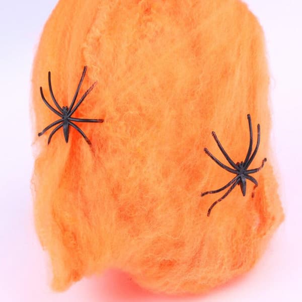 [2F]Halloween - Spindelnät / Spindelnät med 2 spindlar White white